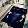 Supernatural TV Show Print Flannel Area Rug Non‑Slip Soft Floor Mat For Sofa Bedroom Game Room Living Room Home Decor Gift