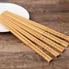 10/50 Coppie Bacchette Naturali in Legno di Bambù Carbonizzato Riutilizzabili Bacchette con Nodo di Bambù Bacchette Sano Stoviglie Cinesi