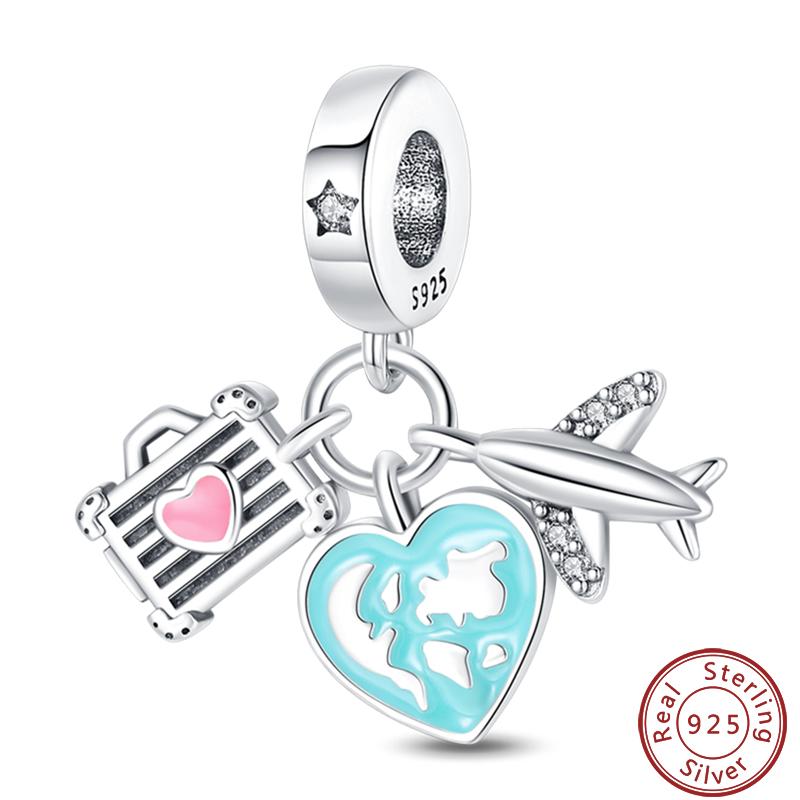 Copper Sincere Emotions Multiple Styles Heart-Shaped Romantic Charms Beads 3Mm Diy Fine Jewelry Making