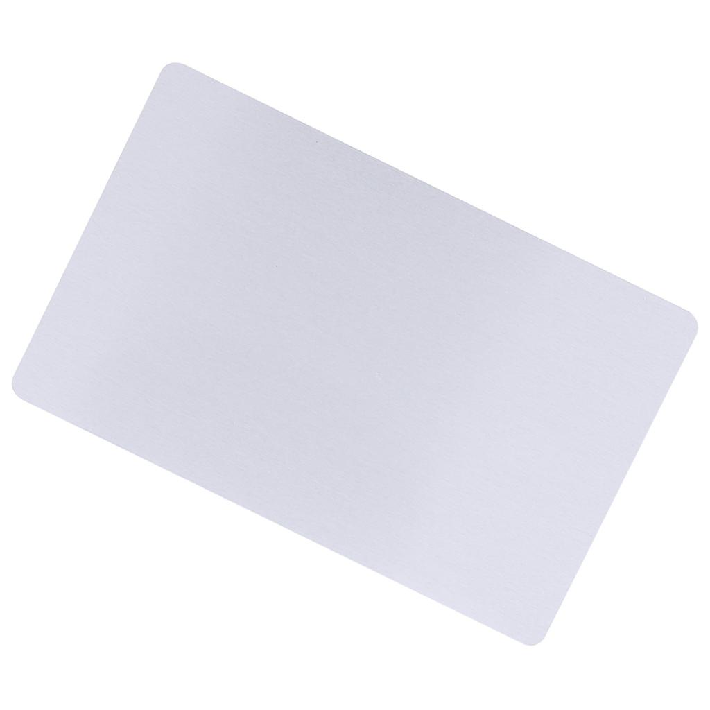 50Pcs Impressive Blanks Laser Mark Engraved Metal Business Visiting Name Cards (Sliver)