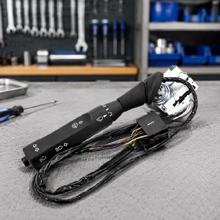 Integrated Turn Signal Wiper Combination Switches Assembly, Part Number 3575400045, with ABS Housing and Wiring Harness for Replacing a Damaged