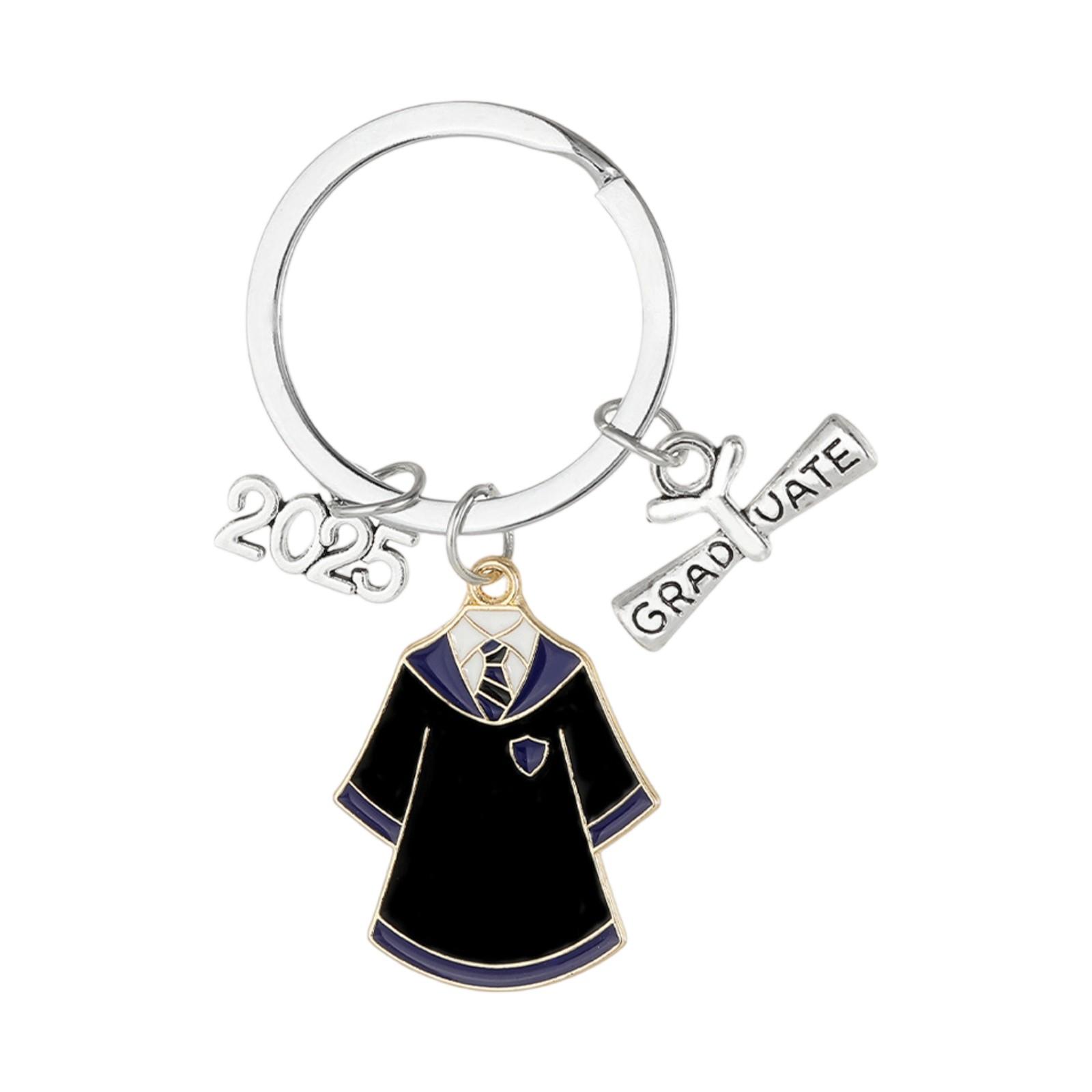Graduation Keychain Stainless Steel Keychain Graduation Gift Backpack Pendant One Size
