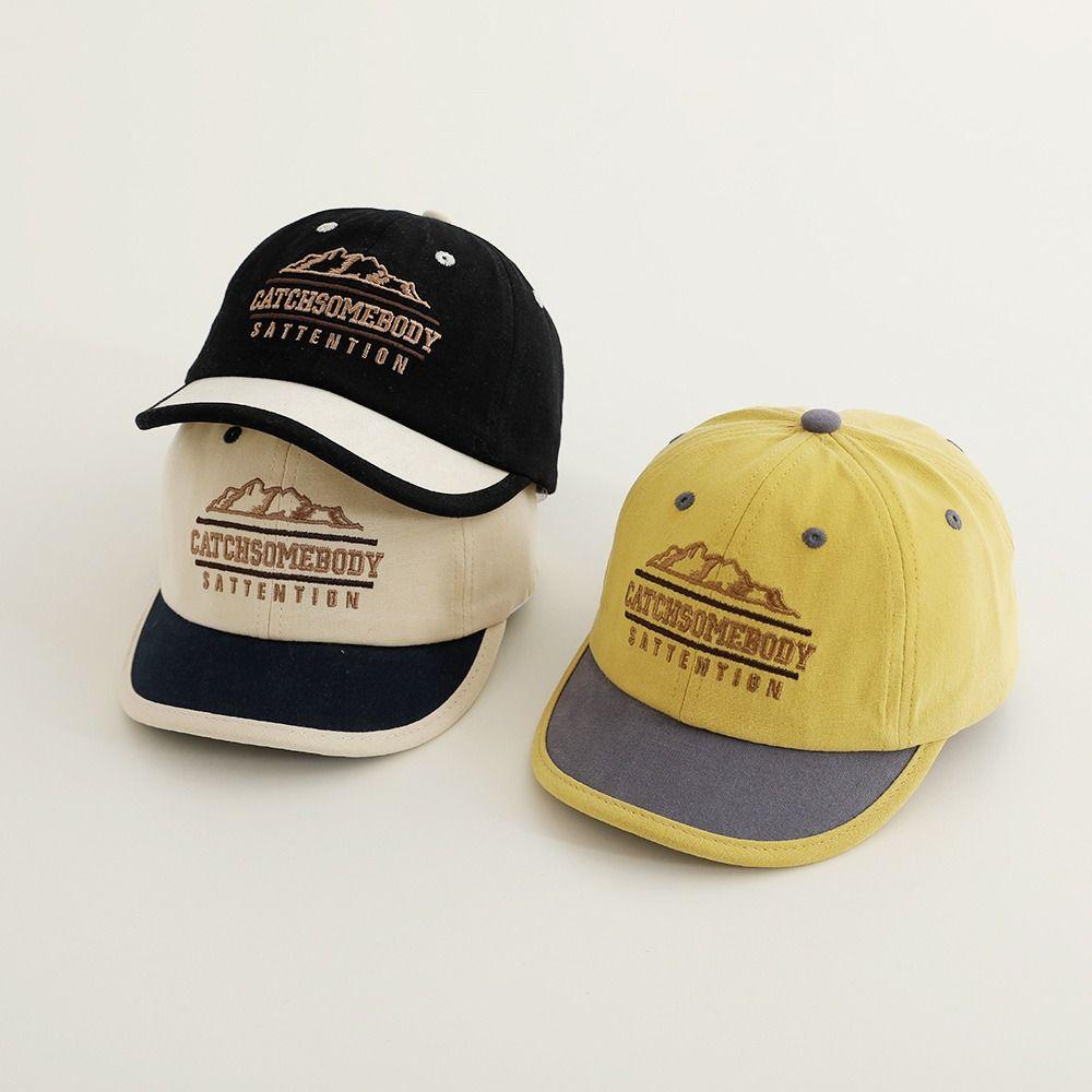 Korean Style Letter Baseball Cap Casual Sunscreen Hat Fashion Short Brim Baseball Hat Girls