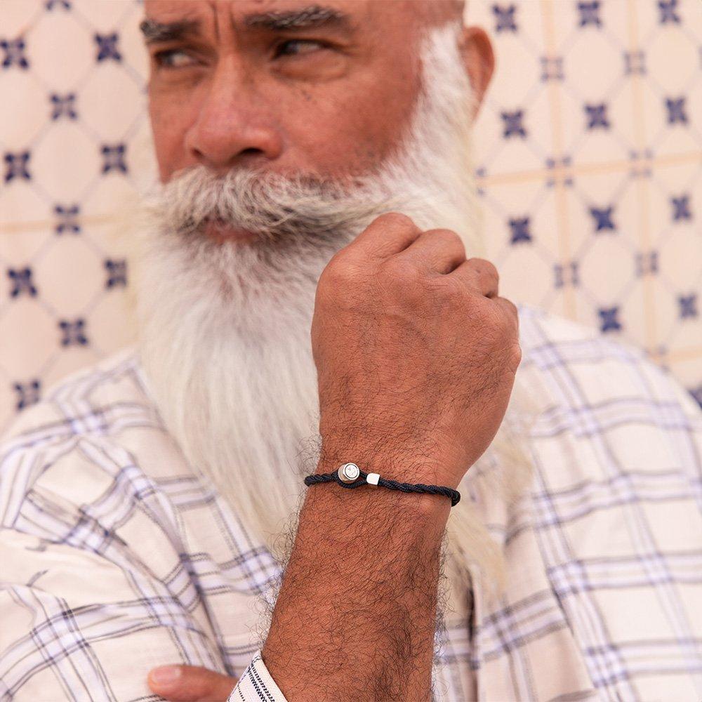 Pig & Hen Easy Ed Bracelet - Navy X Silver