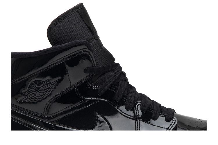 Women's Sneakers Nike Jordan 1 Mid SE Triple Black Patent (Women's) Black/Black-Black-Black