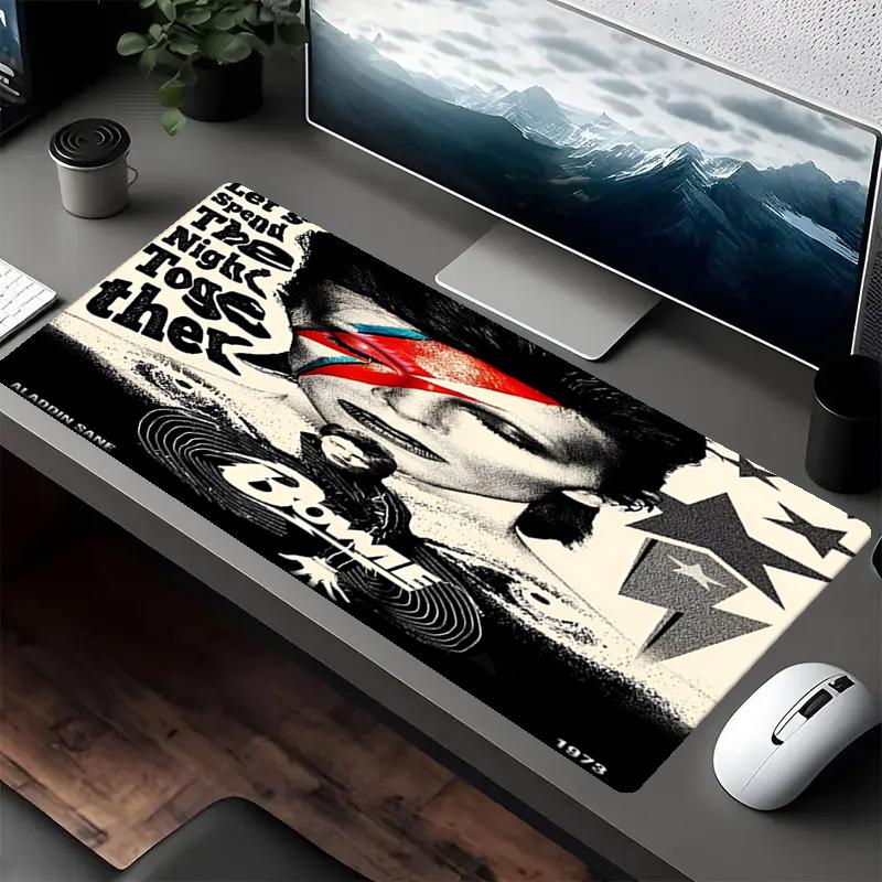 David Bowie Theme Mouse Pad, Non Slip Rubber Base, Multifunctional Office & Home Decor, Perfect for Workspace Personalization.