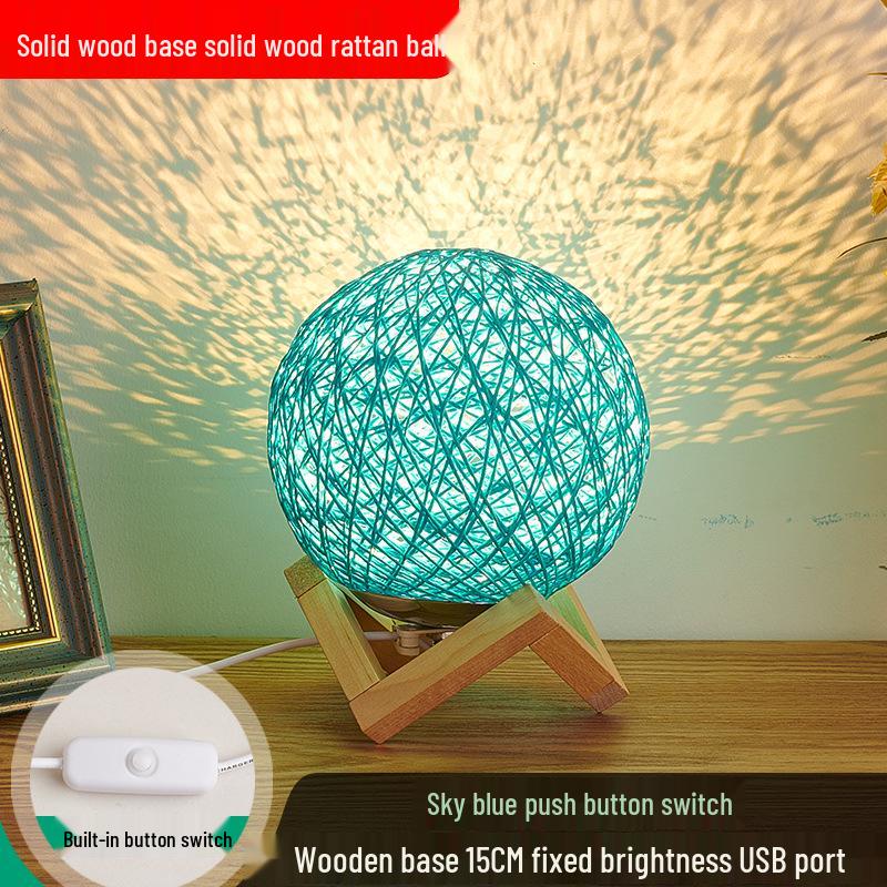 

Romantic Rattan String Lights: Girlish Heart Bedroom Night Lamp with Soft Atmosphere Default Option