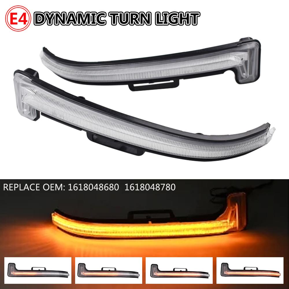 Led Dynamic Side Wing Mirror Blinker Indicator For Peugeot 3008 5008 II Citroen C5 Aircross Rearview Turn Signal Lights