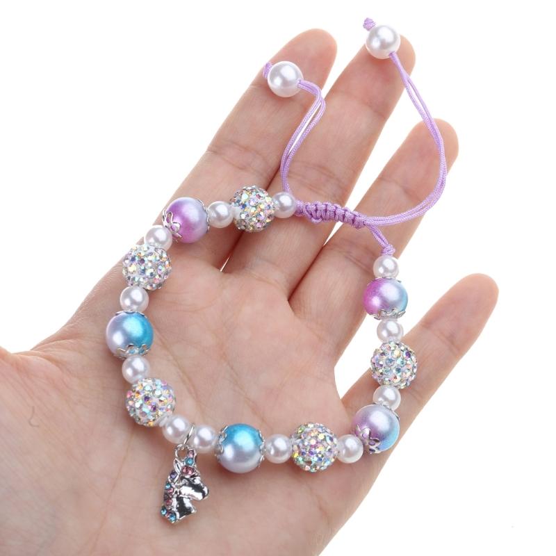 Adjustable Unicorns Beaded Bracelet Elegant Unicorns Bracelet Fashion Woven Beaded Wrist Chain Jewelry Special Gift