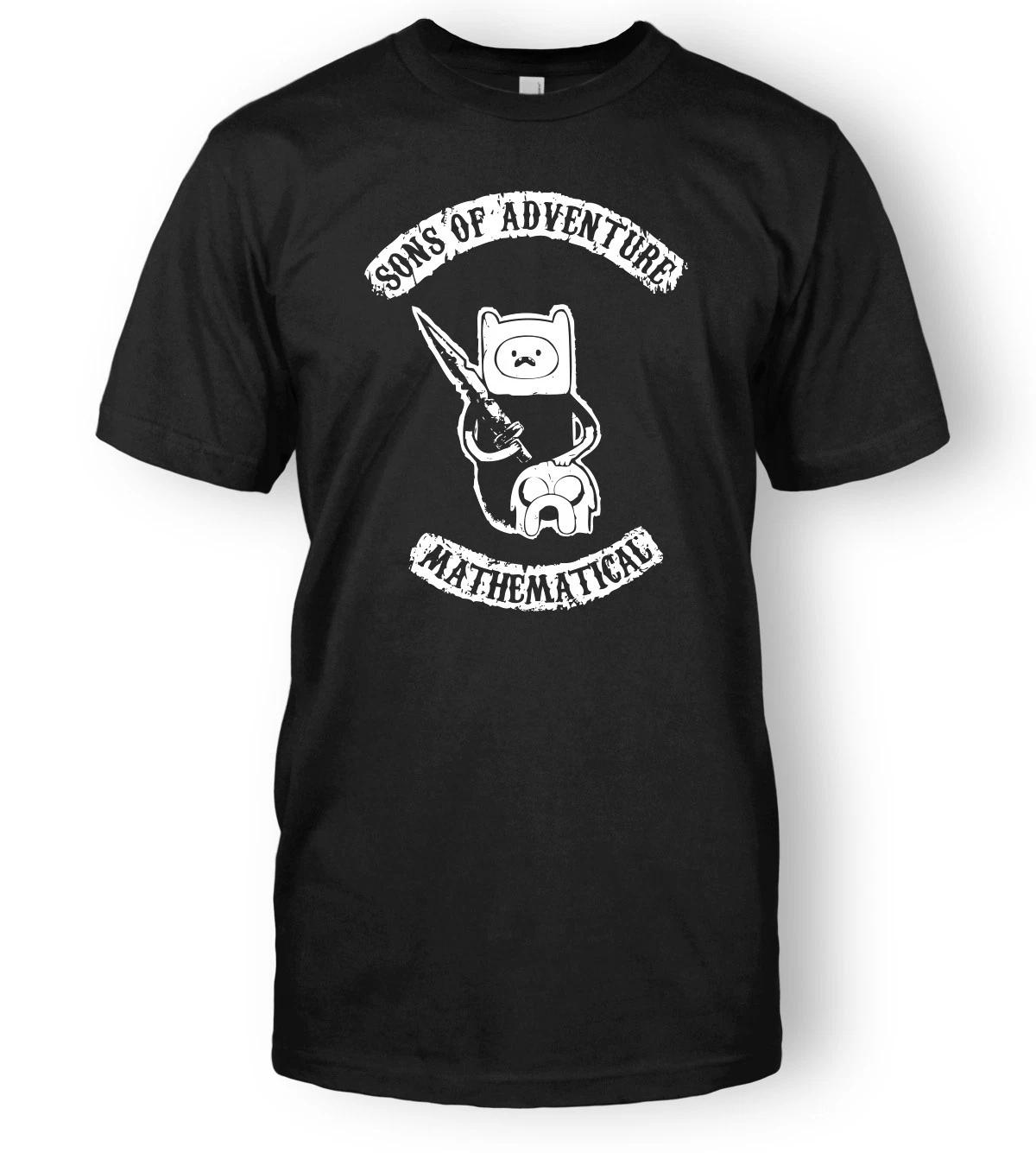 Adventure Time T-Shirt Son s of Adventure, Son s of Anarchy Style Top Tee L