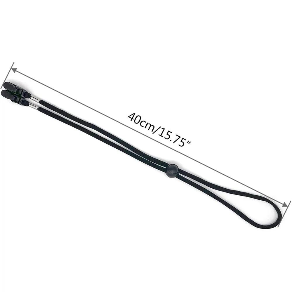 Hat Chin Cord Boating Adjustable Hat Retainer Riding Windproof Hat Strap Clips for Wind Elastic Anti-drop Rope Mask Lanyard