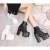 Europe and America Style Sexy High Heels 15 Cm Crude with Super High Heel Women's Boots Ankle Boots Classic Fashion Short Boots