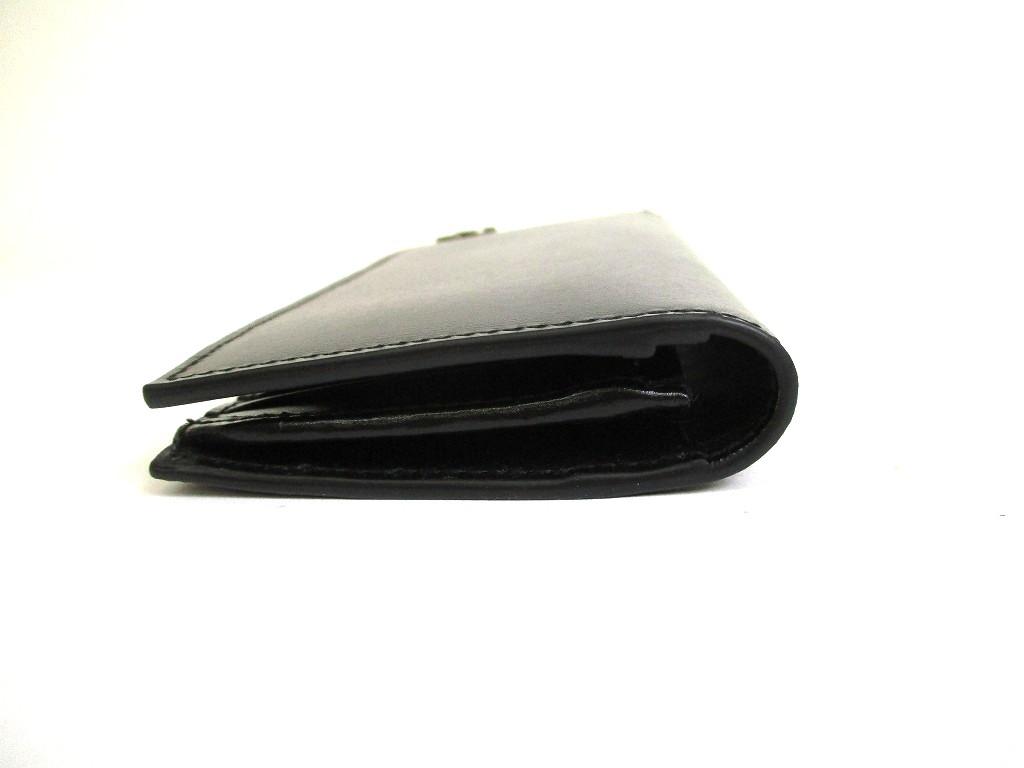 Authentic GUCCI Silver Marmont G Black Leather Bifold Flap Long Wallet #b090  Open box