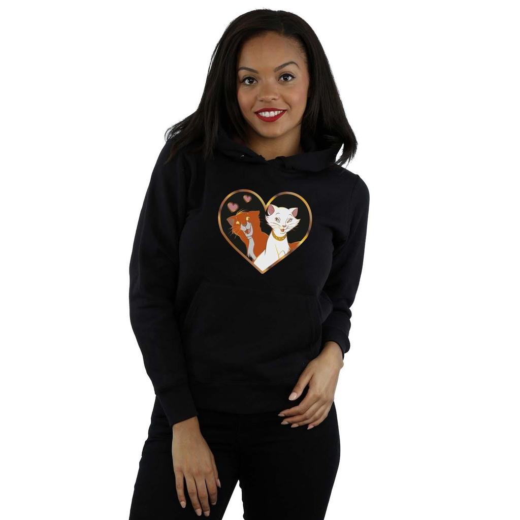 Disney Womens/Ladies The Aristocats Heart Hoodie