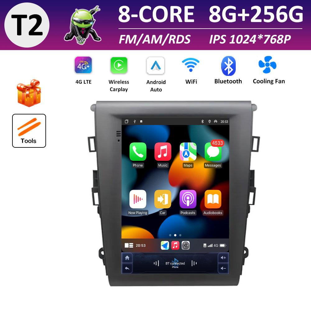 For Ford Mondeo Fusion MK5 2013 2014 2015 2016 - 2018 IPS Touch Screen Android Smart System DSP Stereo Car Multimedia Player 4G