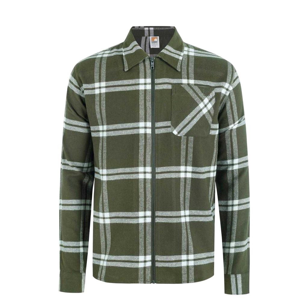Shacket Masculino SoulCal de Flanela Xadrez com Zíper Completo e Mangas Longas