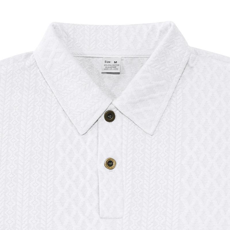 Men's Casual Trousers with Lapel Collar Heavyweight Jacquard Knit Top Plus Size Suit