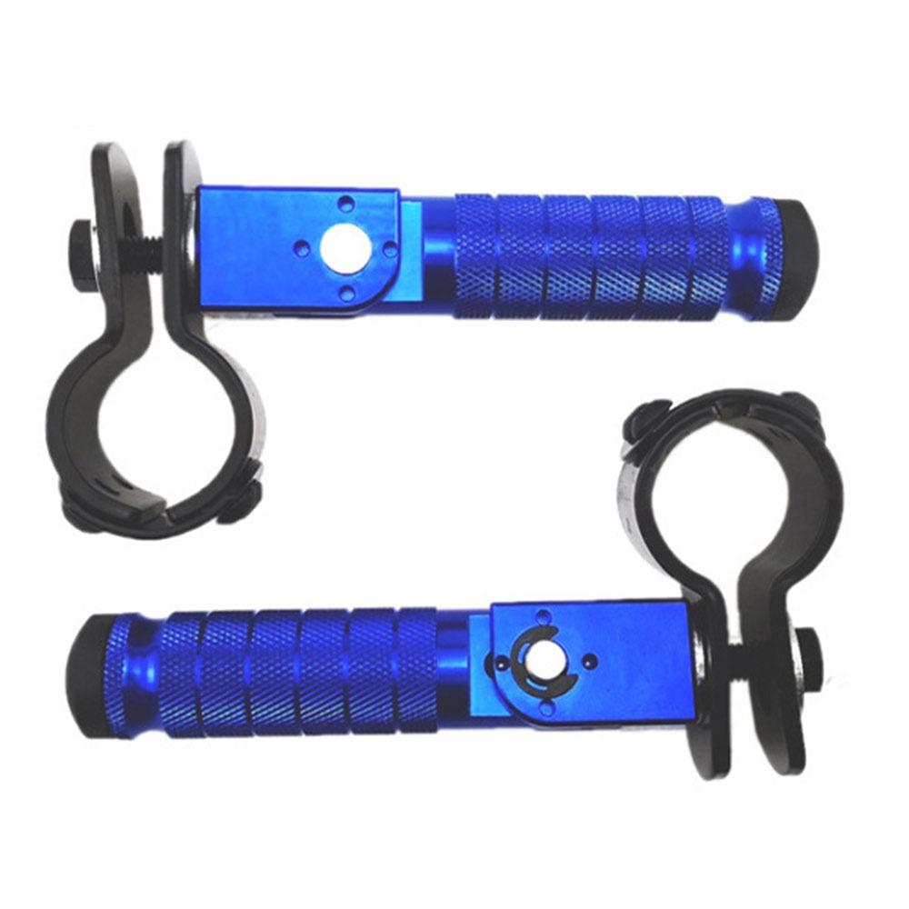 NEW Aluminum Alloy Motorcycle Footpegs Folding Durable Foot Pedals Universal Rear Pedals Set Motorcycle Accessories синий