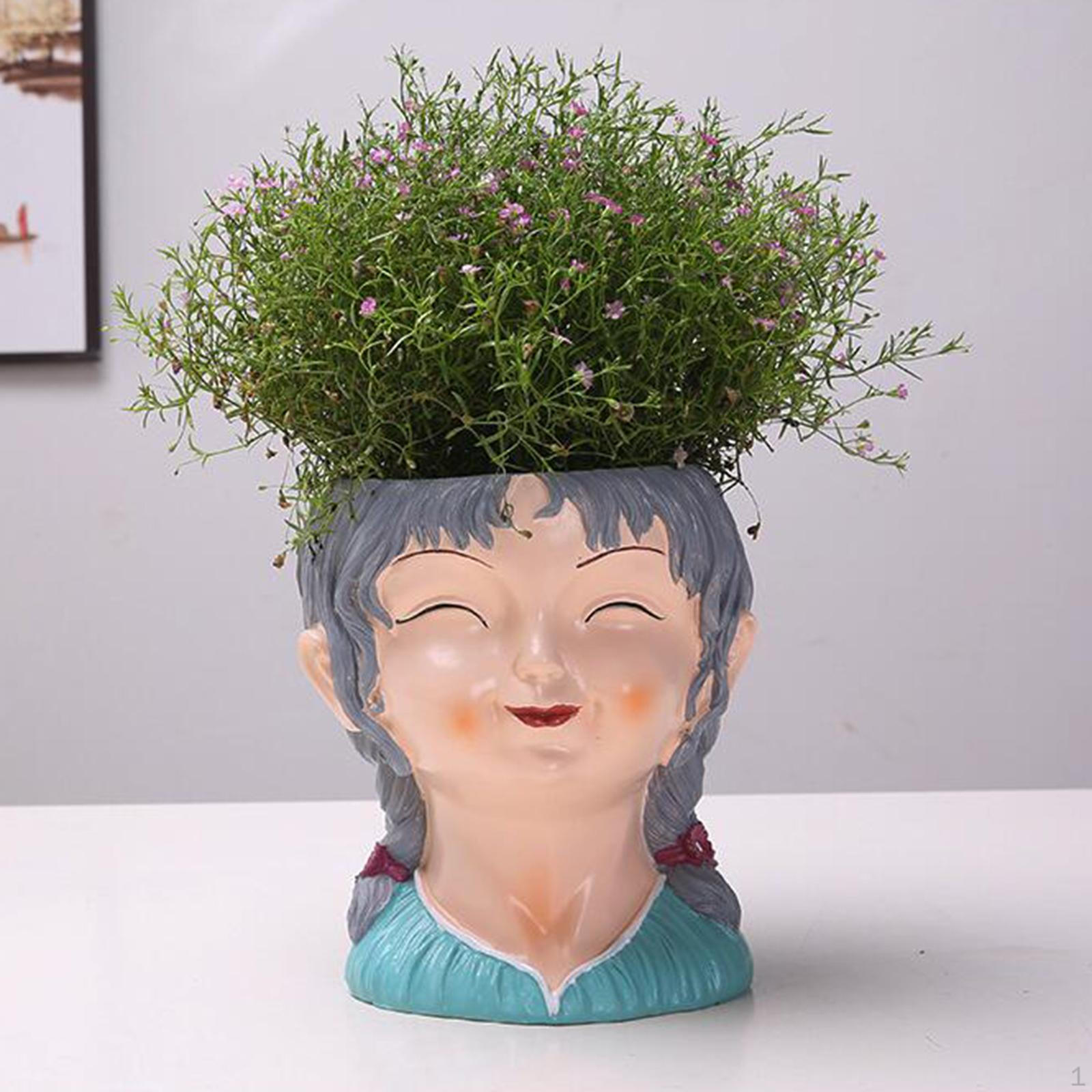 

Home Furnishings Statue Flowerpot for Outdoor and yard Indoor Decor Blue