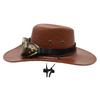 Steampunk Glasses Jazz Hat Retro Leather Top Hat American Tv Cowboy Hat Sun Protection Visor For Men And Women