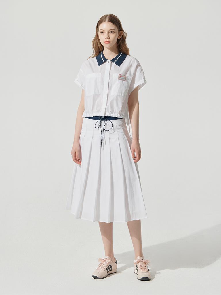 Merci And S Waist Patchwork Pleats Skirt_Mb5Srn1
