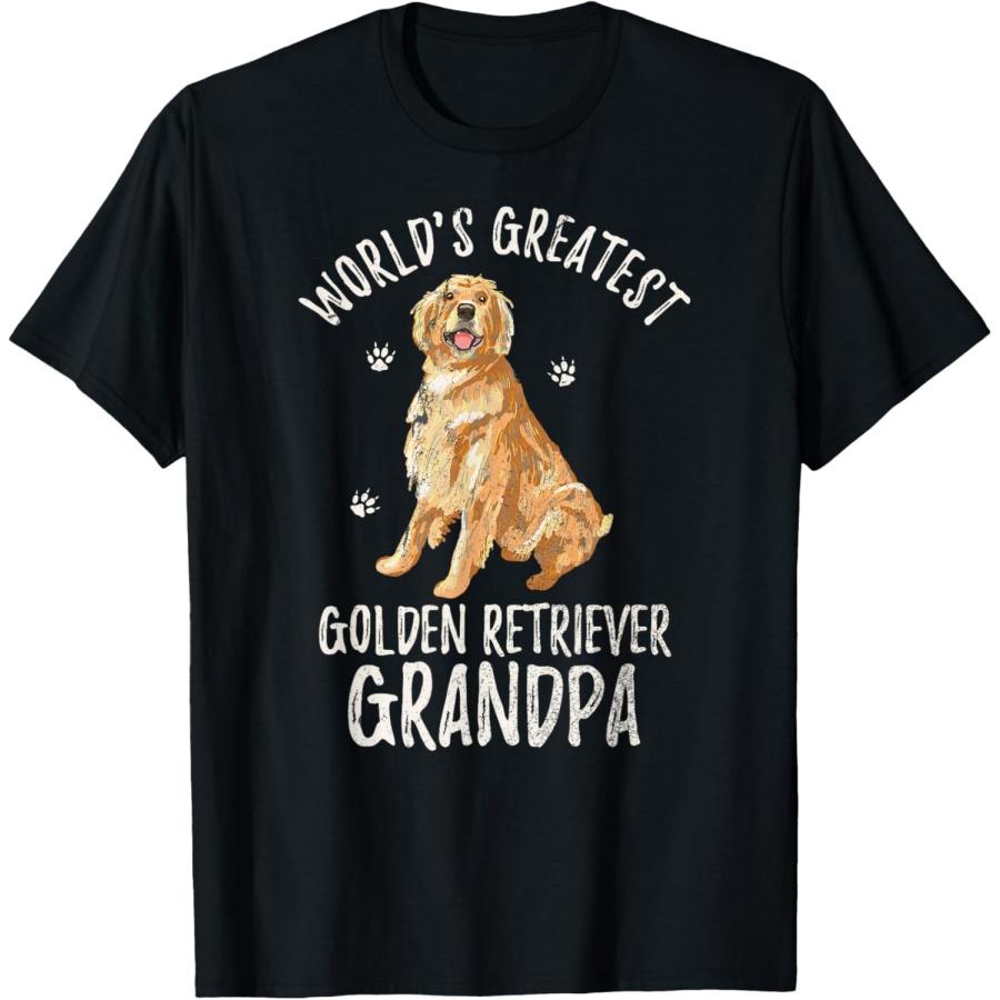 World s Greatest Golden Retriever Grandpa Funny Dog Lover T-Shirt XXXXXL чёрный