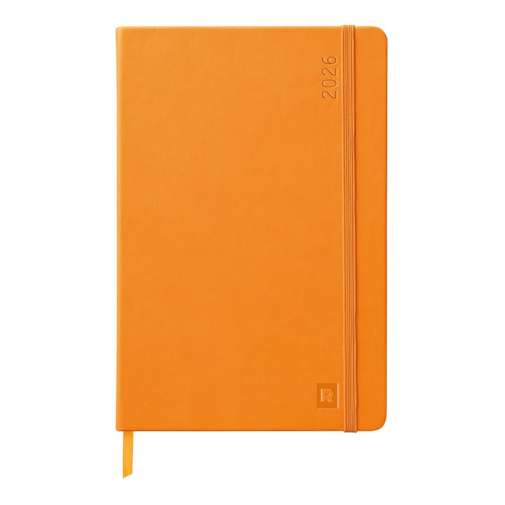 Rhodia January Planner Weekly Left Planner Weekly Rhodia cf117058 [2026 Start] Diary, A5, Type, "Web Horizontal" Orange,