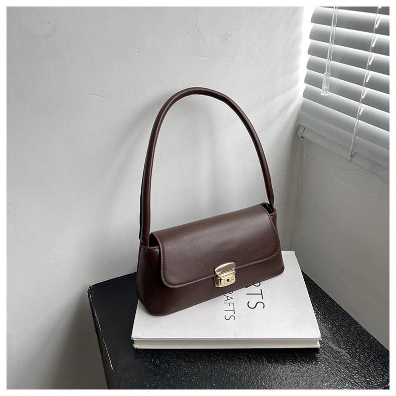Borsa a tracolla piccola in PU per donna con chiusura a lucchetto e tasca interna per telefono, perfetta per l'uso quotidiano