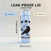 1PC Wreath Crow Bird Art 750ml Color Plastic Sports Water Bottle Leakproof Flip Straw Lid Suitable for Sports Office Home Use