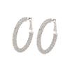 4cm AB Color Rhinestone Earrings: Sparkly C-Shaped Dangles - Versatile, Light Luxury Women's Fashion Accessory