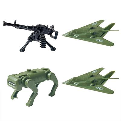 Militärische Stealth-Drohne Bionischer Roboterhund Waffe Bausteinmodell Puppenspielzeug