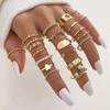 Party Versatile 23 Pieces Set Ring 2023 Vintage Hollow-out Ring Luxury Butterfly Flower Ring Star Simple Jewelry Accessories Ring Love Women