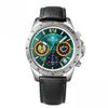 AngelClover My Hero Academia Collaboration Watch Izuku Midoriya Model Solar Battery 10 ATM Water Resistant Mineral Glass Green Dial HE40-DE Mens