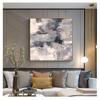 Oil painting on Canvas Scandinavian Art Poster Wall Picture for Living Room Sofa Home Decoration HD Print Yellow Gray Abstract