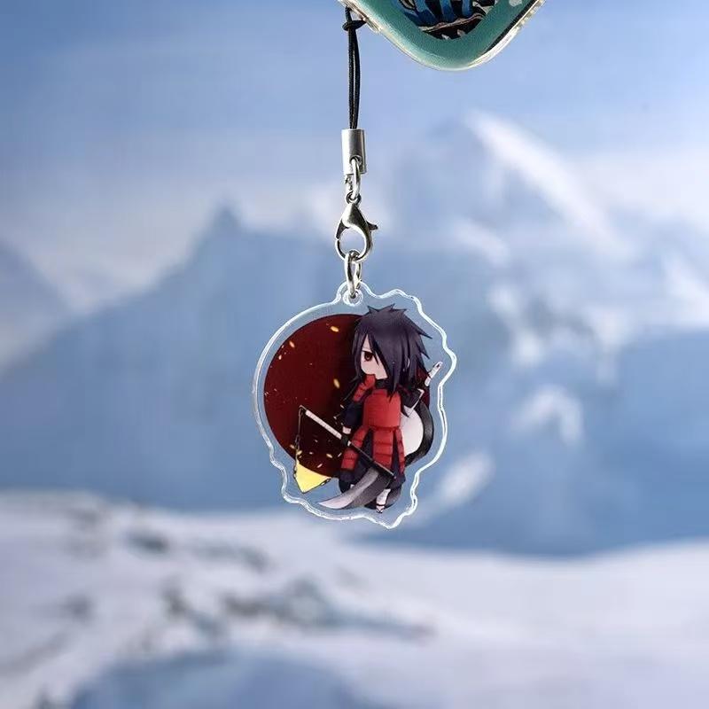 Anime Naruto Acrylic Keychain Accessaries Uzumaki Naruto Cartoon Keyring
