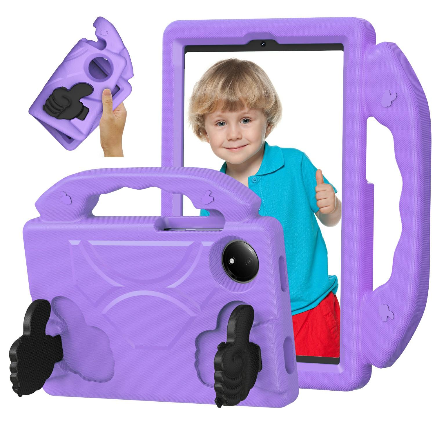 

For Xiaomi Redmi Pad SE 4G 8.7 inch Case Ultra-Soft EVA Thumb Kickstand Tablet Cover Purple