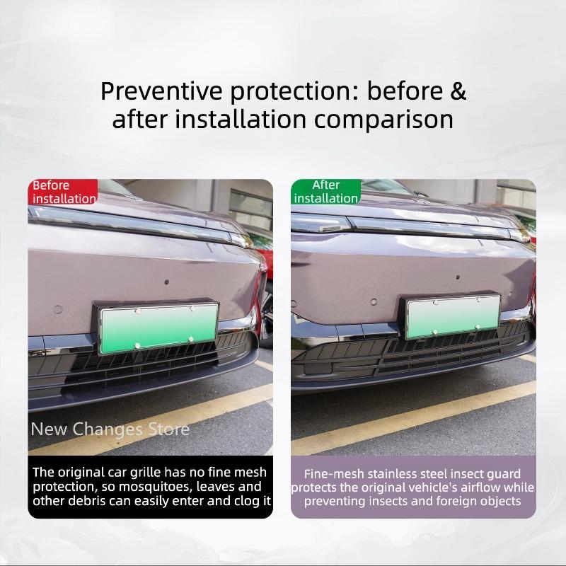 For Leapmotor B10 2025 2026 Lower Bumper Anti Insect Net Anti Dust Proof Inner Vent Grille Cover Insect-proof Front Cover
