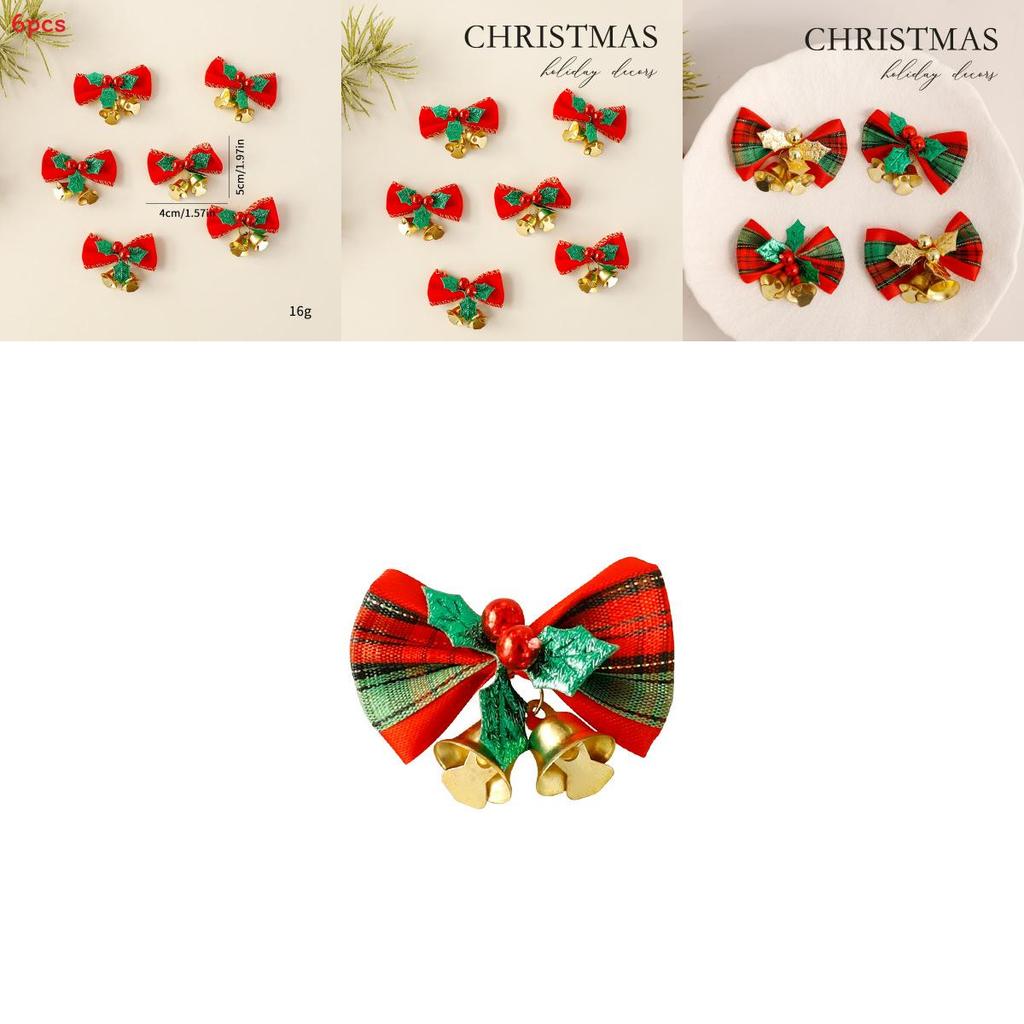 Christmas Mini Butterfly Bell Pendant Set Holiday Decoration Props For Holiday Home Decor