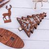 Nativity Scene Figurine Wood Stand Book Bible With LED Light Wooden Xmas Creative Art Craft Christmas Atmosphere Decoration
