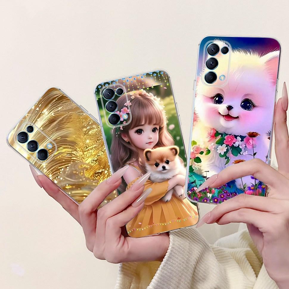 For Oppo Reno5 5G Case Stylish Flower Butterfly Soft Silicone Case For Oppo Reno5 Reno 5 K 5K Cases CPH2145 Cover Coque Bumper