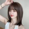 Wig short hair female summer Internet celebrity medium long hair Bobo head full head hairstyle natural simulation wig cover