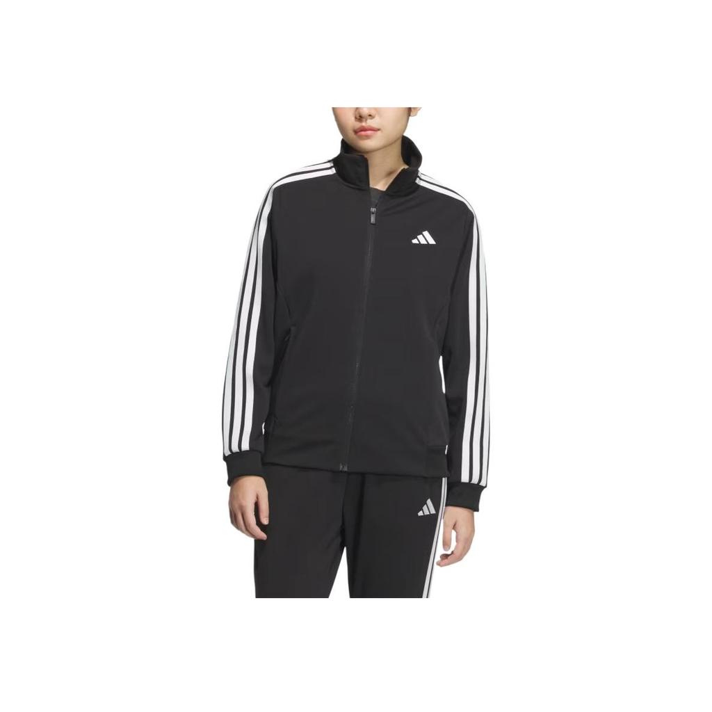Adidas Loose Classic Comfortable Fitted Knit Sweater Women tops Black JW9786