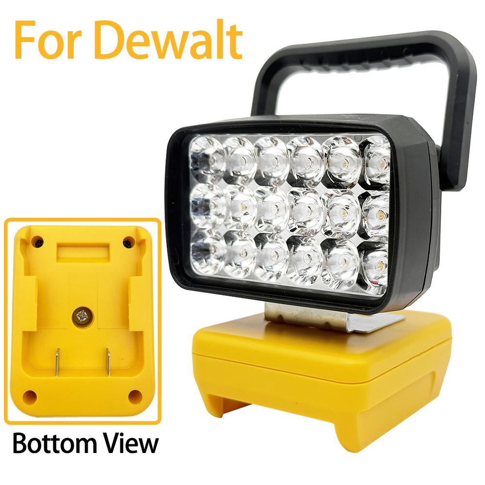 18 LED Portable Lanterns Spotlight Torch LED Work Lights Lamp for Makita BL1830 for Milwaukee for Dewalt 18V 20V Lithium Battery