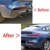 Rear Bumper Protector Diffuser Spoiler Splitter for BMW X4 G02 M40i M Sport 2018 2019 2020 2026 ABS Glossy/Carbon Fiber Black