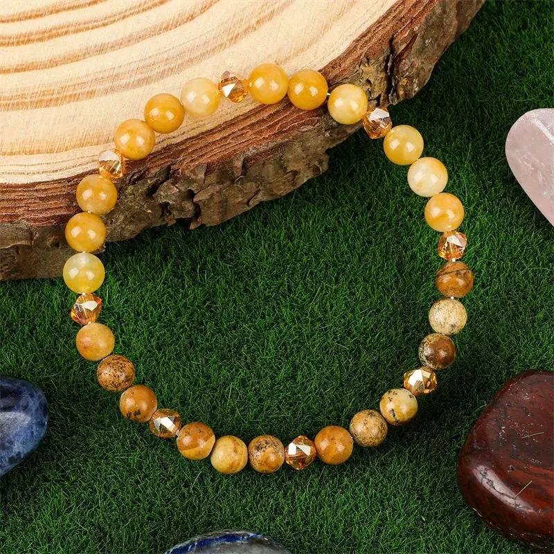 

Beaded bracelet handmade elastic rope jewelry gift for women