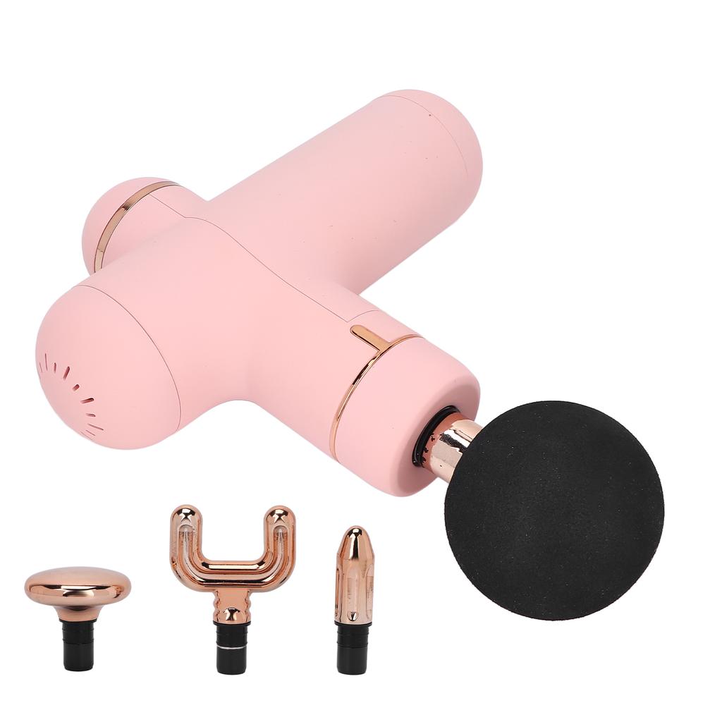 Massage Gun Rechargeable Soreness Pain Relief Deep Tissue Vibration Electric Muscle Massager (Pink)