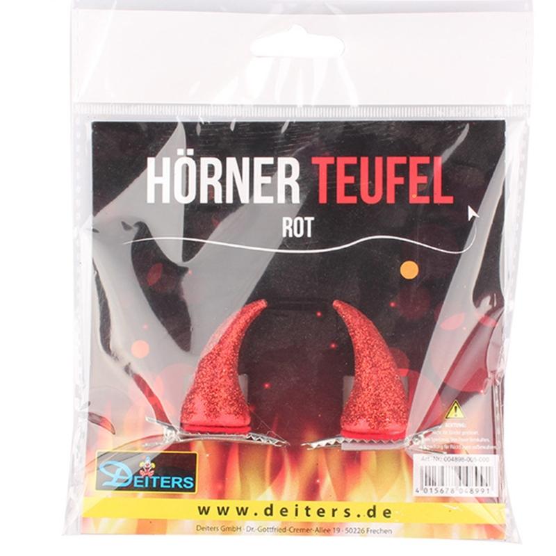 Devil Horn Hair Clip Ox Horn Barrette for Halloween Party Wear Hairpin Cosplay Props Theme for Creative Photo Prop Costu