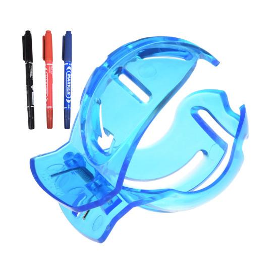 Golf Ball Liner Clip with Pens Triple Line Drawing Marker Stencil Template Portable Golf Ball Putting Alignment Marking Tool Golf Accessories