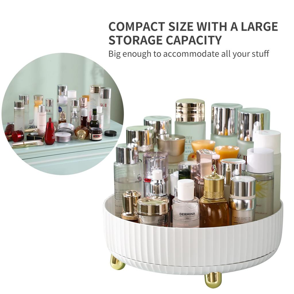 1PCS Cosmetic Perfume Organizer, 360° Rotating Cosmetic Organizer, Large Capacity Cosmetic Organizer for Living Room Bedroom.
