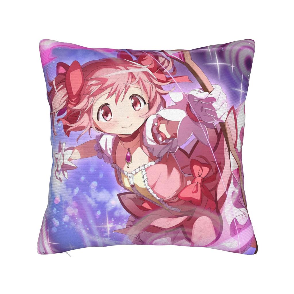 Pmmm Madomagi Madoka Kaname Kissenbezug Retro Trendiger Kissenbezug Für Wohnzimmer Bett Stuhl Weiche Kissenbezüge Geschenk